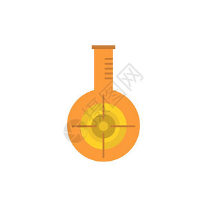 化学玻璃反应实验室目标平面颜色图矢量横幅模板图片