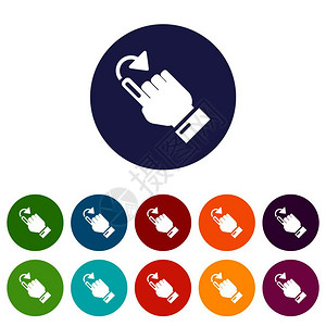 指向立体箭头光标转图简单的黑色样式插画