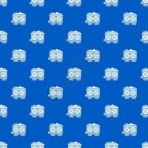 任何用途的铁路货车模式矢量蓝色重复图图片