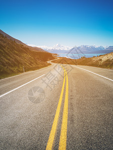 新西兰南部岛屿的高速公路图片