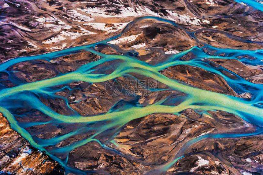 冰原高川河的顶层美丽的自然质地图片