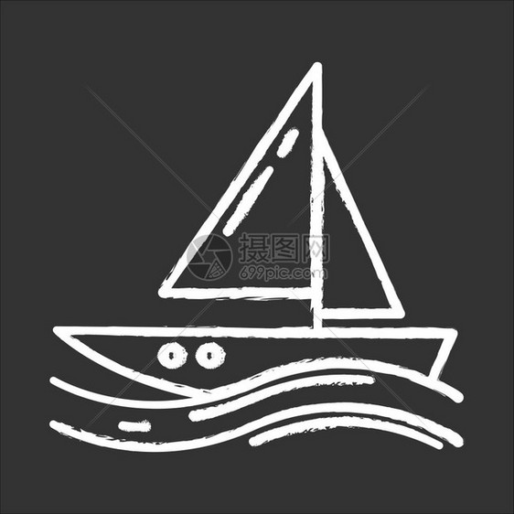 手绘风极限运动帆船图片