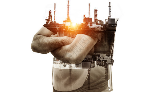 石油天然气和化炼油厂其双重接触艺术展示出下一代的电力和能源业务图片