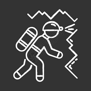 挖洞陶艺探索地下洞穴设备齐全的洞穴步行爬山洞极端运动孤立的矢量