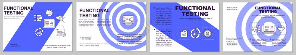 实用软件测试横向小册子模板传单小册子印刷有线插图的封面设计杂志年度报告广海的矢量页面布局图片