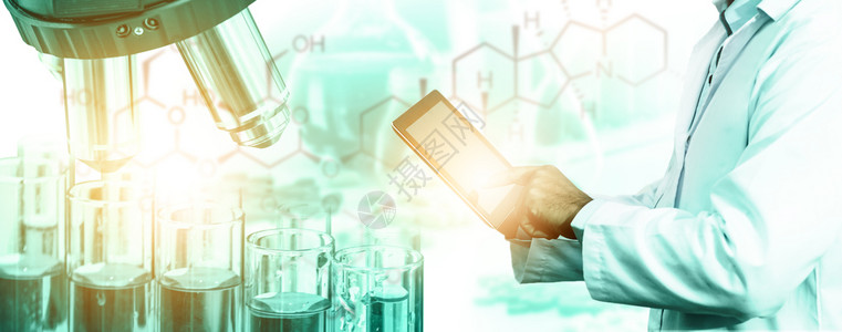 用于医学研究的实验室双重接触图像图片