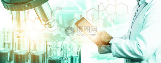 用于医学研究的实验室双重接触图像图片