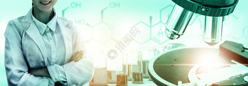 用于医学研究的实验室双重接触图像图片