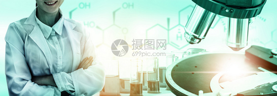 用于医学研究的实验室双重接触图像图片