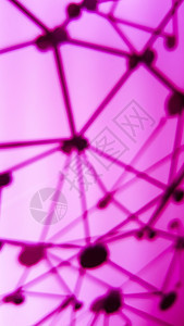 球体网络结构的模糊背景连接抽象设计图片