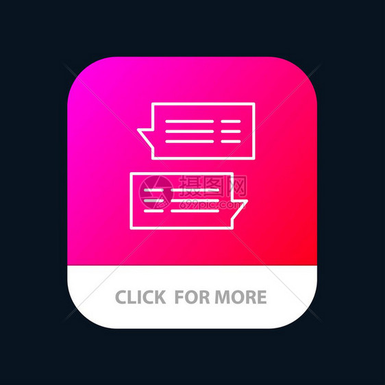 聊天泡邮件信息聊天移动应用程序按钮以及机器人和ios线版图片