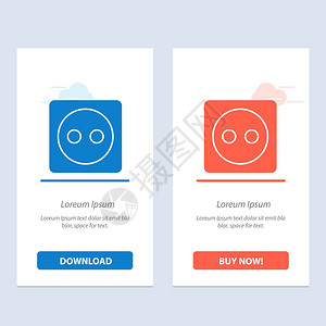 插头生态能源电力蓝色和红电力下载现在购买网络元件卡模板图片