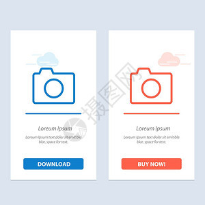 相机图像照片基本蓝色和红下载购买网络部件卡模板图片
