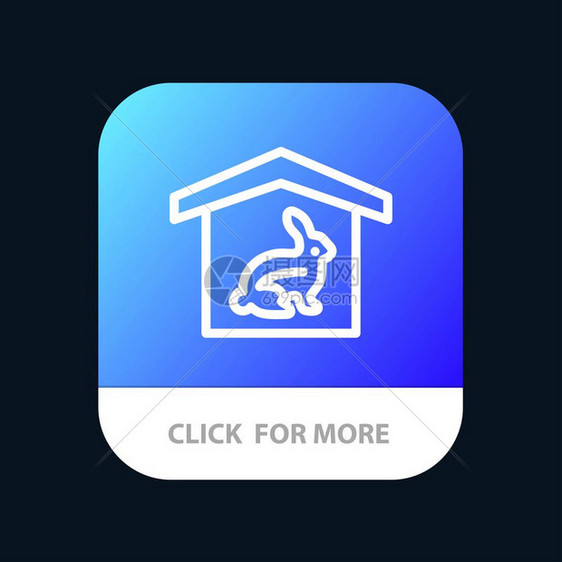 野兔复活节自然移动应用程序按钮图片