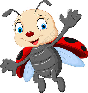 卡通可爱飞行小虫图片素材