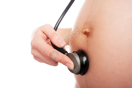 孕妇听胎儿心跳图片