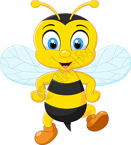 卡通可爱的蜜蜂背景图片