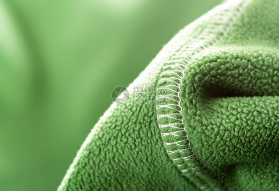 运动服装绿色软合成羊毛图片