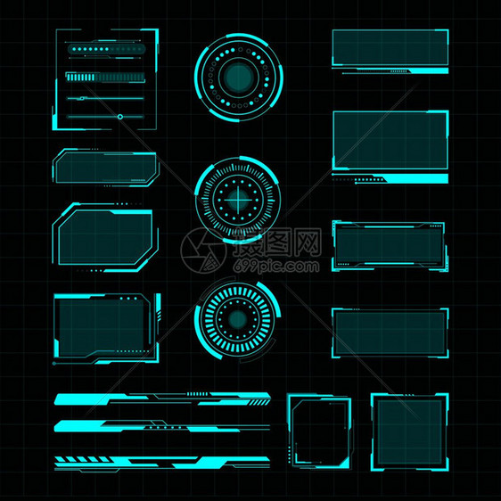 未来的用户界面插图设计模板图片