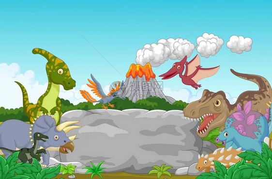 卡通可爱的恐龙图片