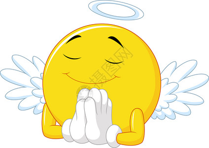 丘比特小天使在白色背景中孤立的天使表情插画