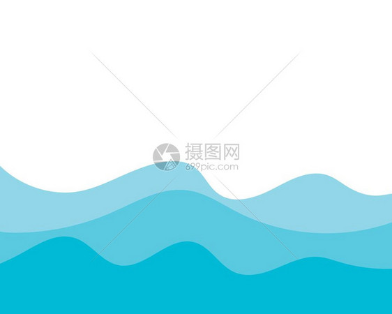 海浪矢量背景图图片