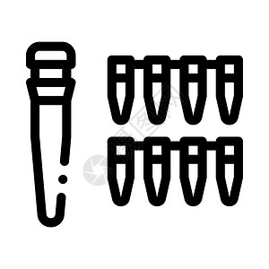 矢量父子单立方形轮廓符号插图单方形父子关系分析图标插插画