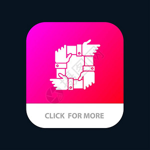 团队移动应用程序按钮以及机器人和iosglyph版本图片