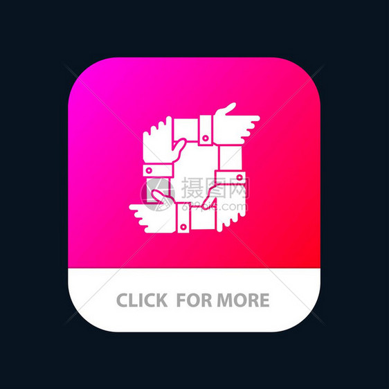 团队移动应用程序按钮以及机器人和iosglyph版本图片