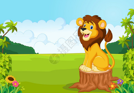 卡通可爱的狮子图片