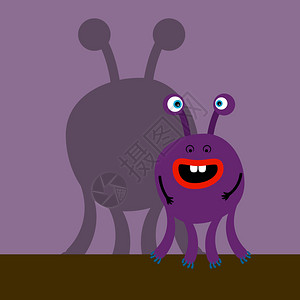 紫色怪兽图片
