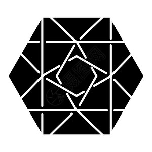 几何图跨线平面纹理元素抽象形状等度硅色符号负空间矢量孤立图解插画