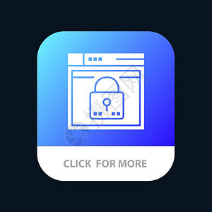 登录安全网络布局密码锁定移动应用程序按钮以及机器人和iosglyph版本图片