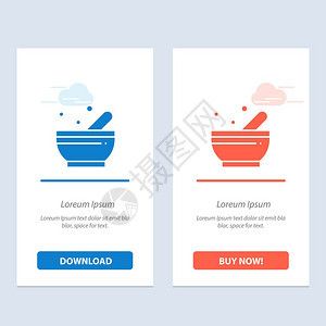 碗汤科学蓝红下载和购买网络部件卡模板图片