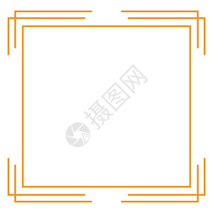 古意卷画边框边框线设计矢量eps10插画