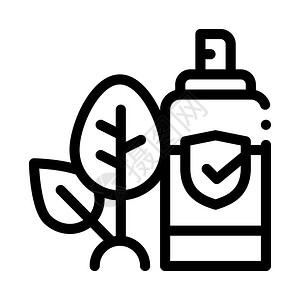 果树喷洒农药插画