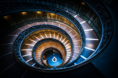 意大利博物馆的双螺旋楼梯图片