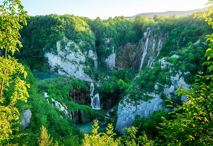 克罗地亚美丽的瀑布图片