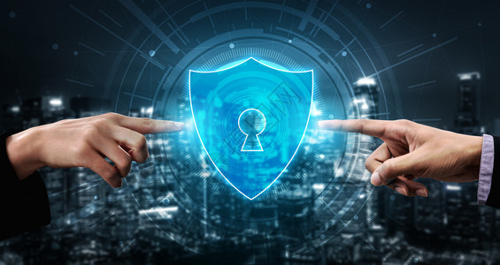 安全防火墙技术用于防御黑客和不安全的隐私信息背景图片