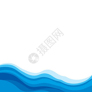 抽象海浪波纹矢量背景图图片