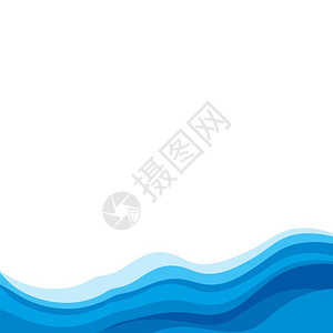 抽象海浪波纹矢量背景图图片