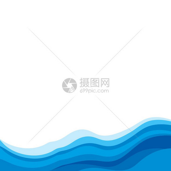 抽象海浪波纹矢量背景图图片