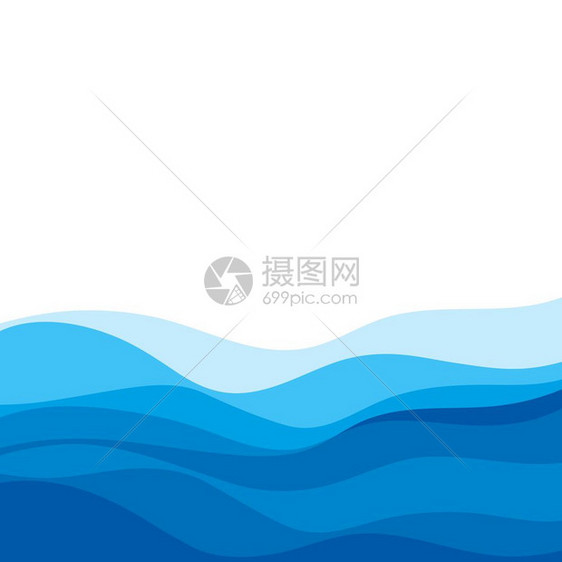 抽象海浪波纹矢量背景图图片