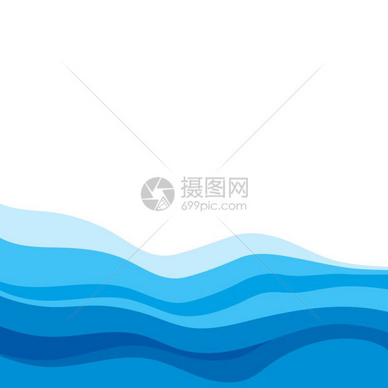 抽象海浪波纹矢量背景图图片