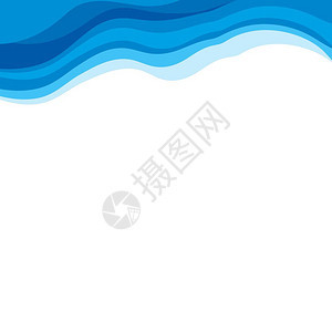 抽象水波矢量插图设计背景图片
