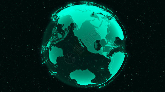 3d数字地球展示了全企业际人员在恒星和空间背景中旋转的全球网络连接概念现代信息技术和全球化概念图片