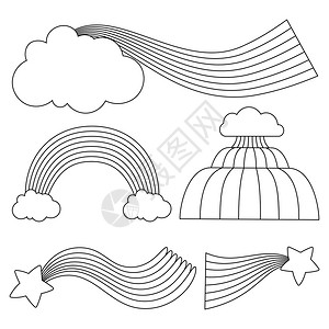 商务 手彩虹黑白纸牌手白彩虹星矢模板插画