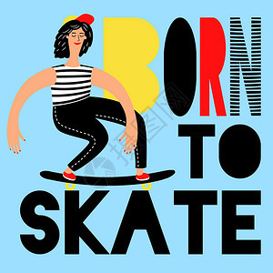 妇女滑板运动概念妇女滑板运动海报妇女滑板运动概念图片