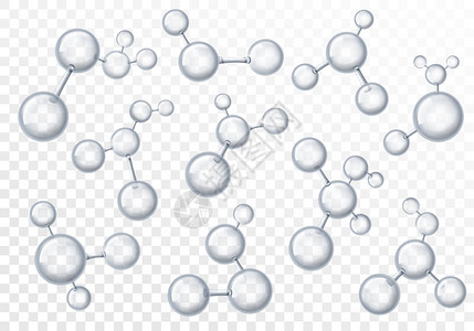 透明球3d透明分子结构设计图片