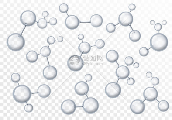 3d透明分子结构 图片